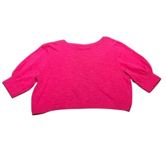 Lane Bryant Open Front Short Sleeve Hot Pink Cardigan, Size 14/16, NWT - Picture 2 of 8